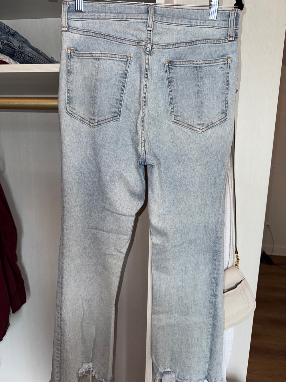 Rag & Bone Cut Off Raw Hem High Rise distressed Jeans size 29 size 8 - Picture 5 of 9